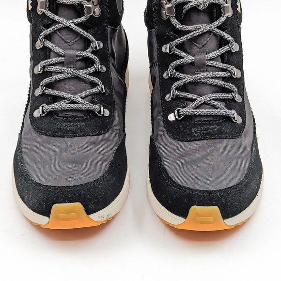 TOMS Women Cascada Black Suede Lace-up Comfortable Hiking Boots size 11 - Picture 7 of 12